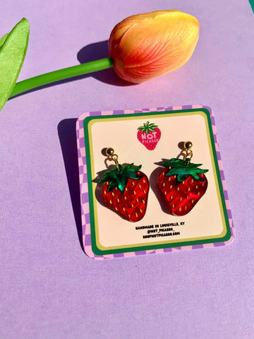 Mini Strawberries Earrings - 0