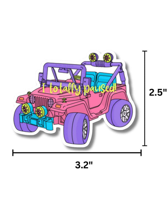 Jeep Totally Paused Sticker