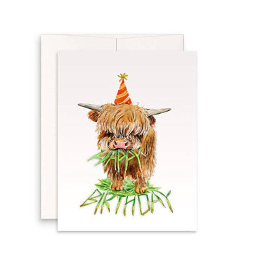 Highland Cow Birthday Card