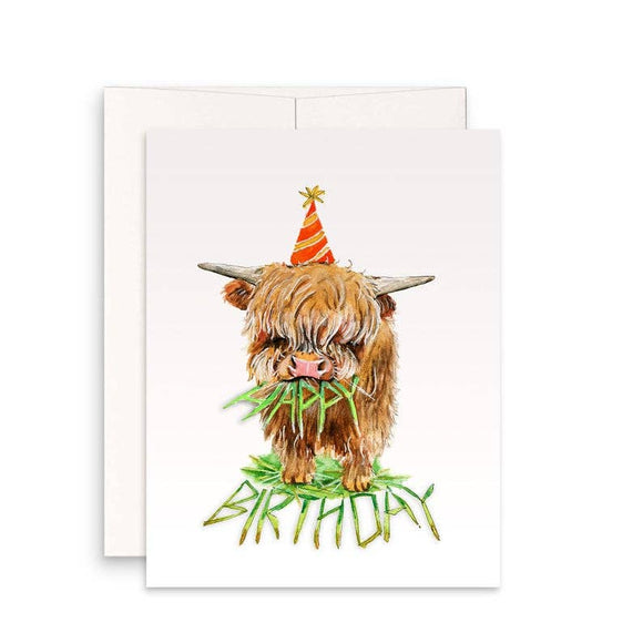 Highland Cow Birthday Card