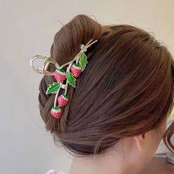Dainty Strawberry Hair Clip