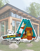 Little People Gay Hockey Cottage Sticker-1