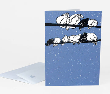 Chickens Roosting Greeting Card