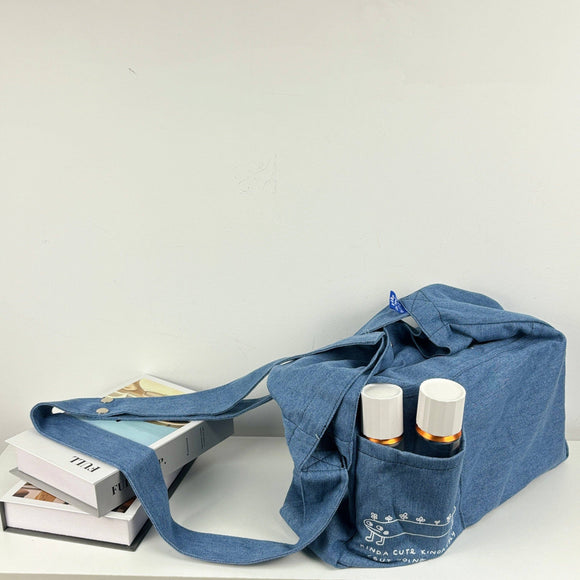 KAUBOII Large Denim Tote Bag