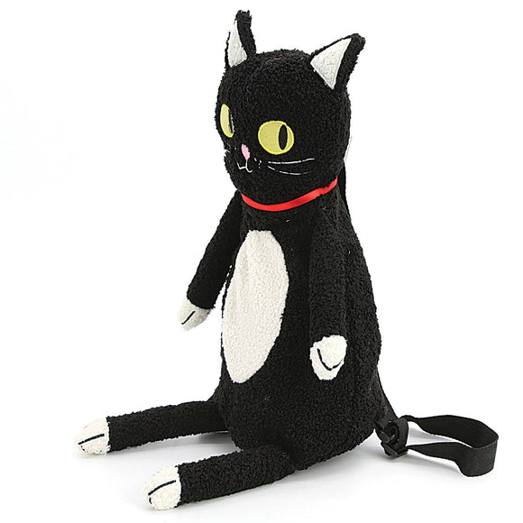 Furry Black Cat Backpack