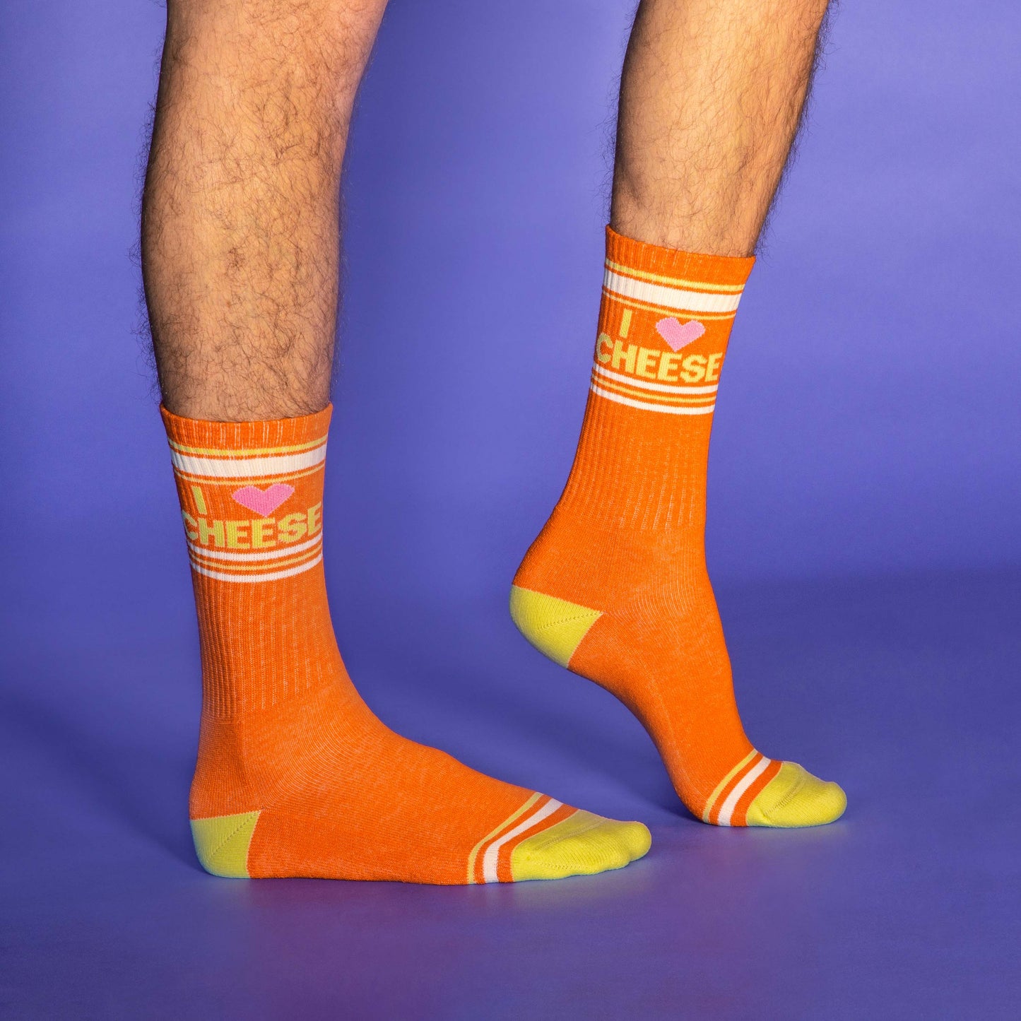 I <3 Cheese Gym Crew Socks