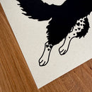 Border Collie Hearts Silkscreen Print-3