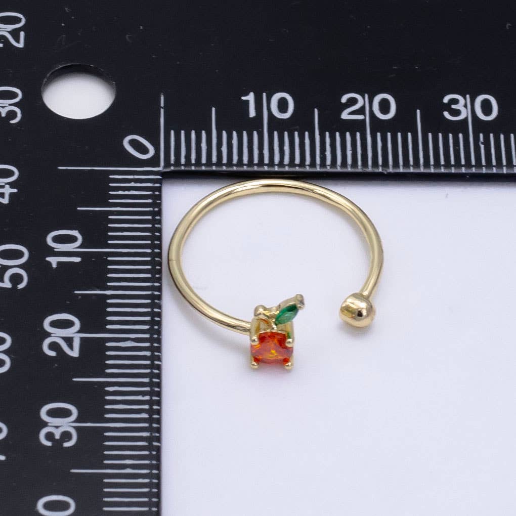 Orange Adjustable Ring