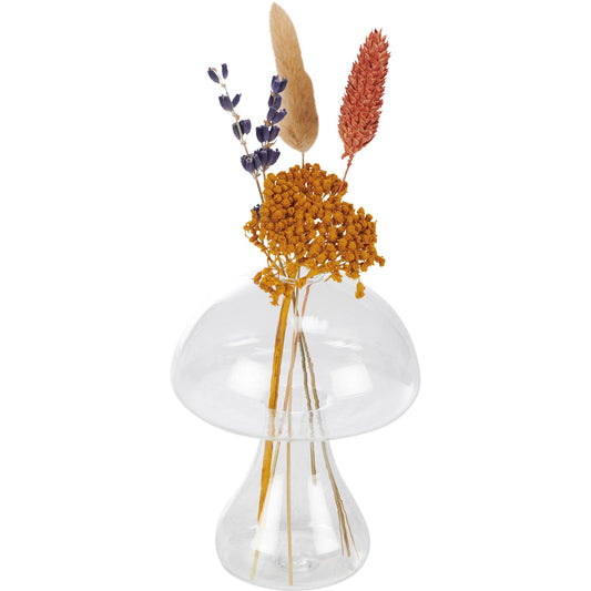 Clear Standing Mushroom Vase