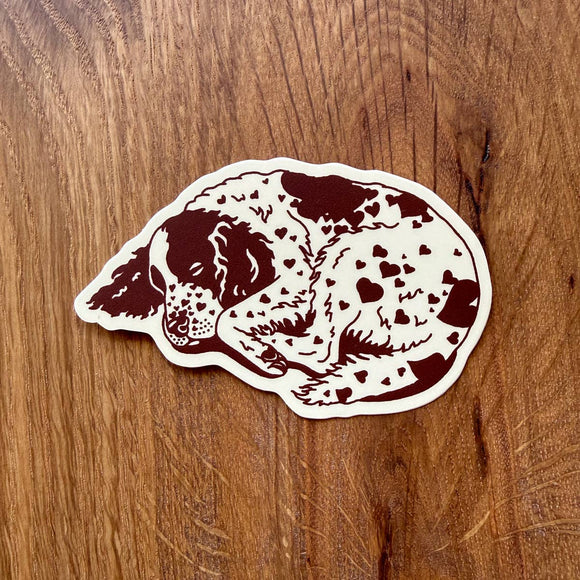 Spaniel Hearts Dog Sticker