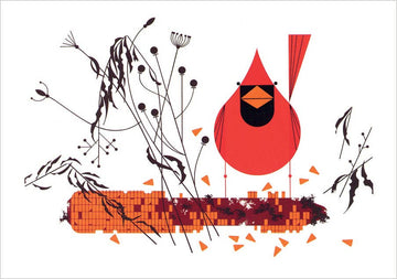 Red and Fed Charley Harper Notecard