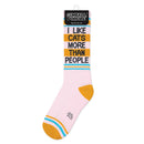I Like Cats More Than People Gym Crew Socks-3