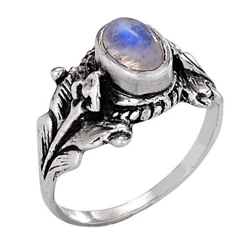 Night Shade Moonstone Sterling Silver Ring