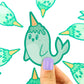 Narwhal Mint Ice Cream Sticker