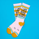 I Like Cats More Than People Gym Crew Socks-2