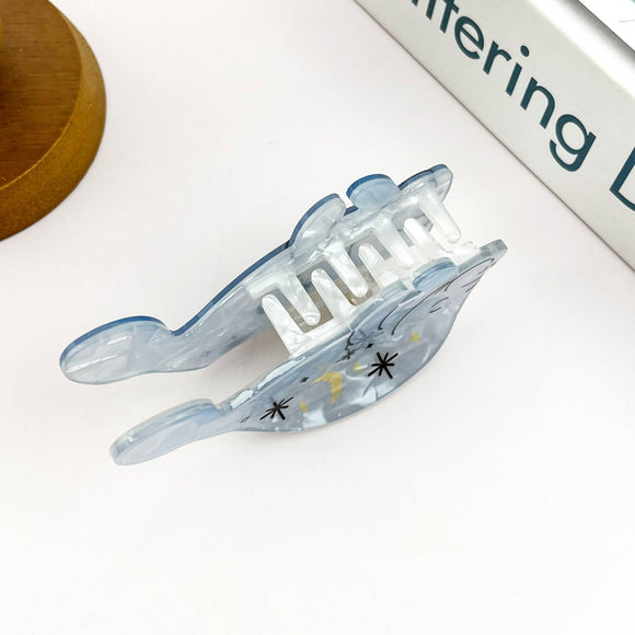 Sleepy Manatee Hair Claw Clip