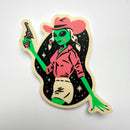 Alien Dolly Western Cowgirl Sticker-3