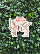 Huzzah! Violence! Medieval Rabbits Sticker-1
