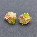 Beaded Flower Earrings-2