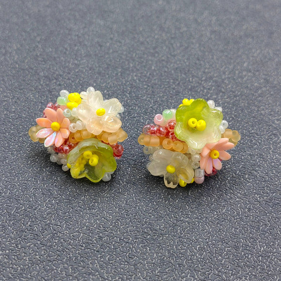 Beaded Flower Earrings