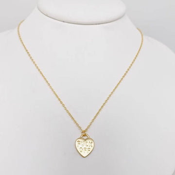 FUCK OFF Heart Pendant Necklace - 0