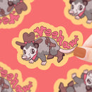 Yeehaw Opossum Sticker-1