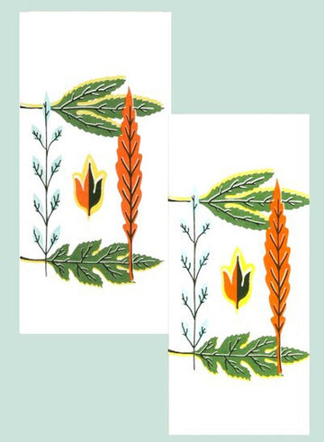 Midcentury Leaves Tea Towel