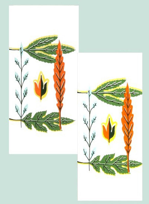 Midcentury Leaves Tea Towel