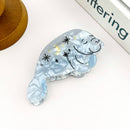 Sleepy Manatee Hair Claw Clip-3