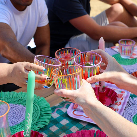 Striped Glass Tumblers