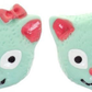 Green And Pink Cat Stud Earrings