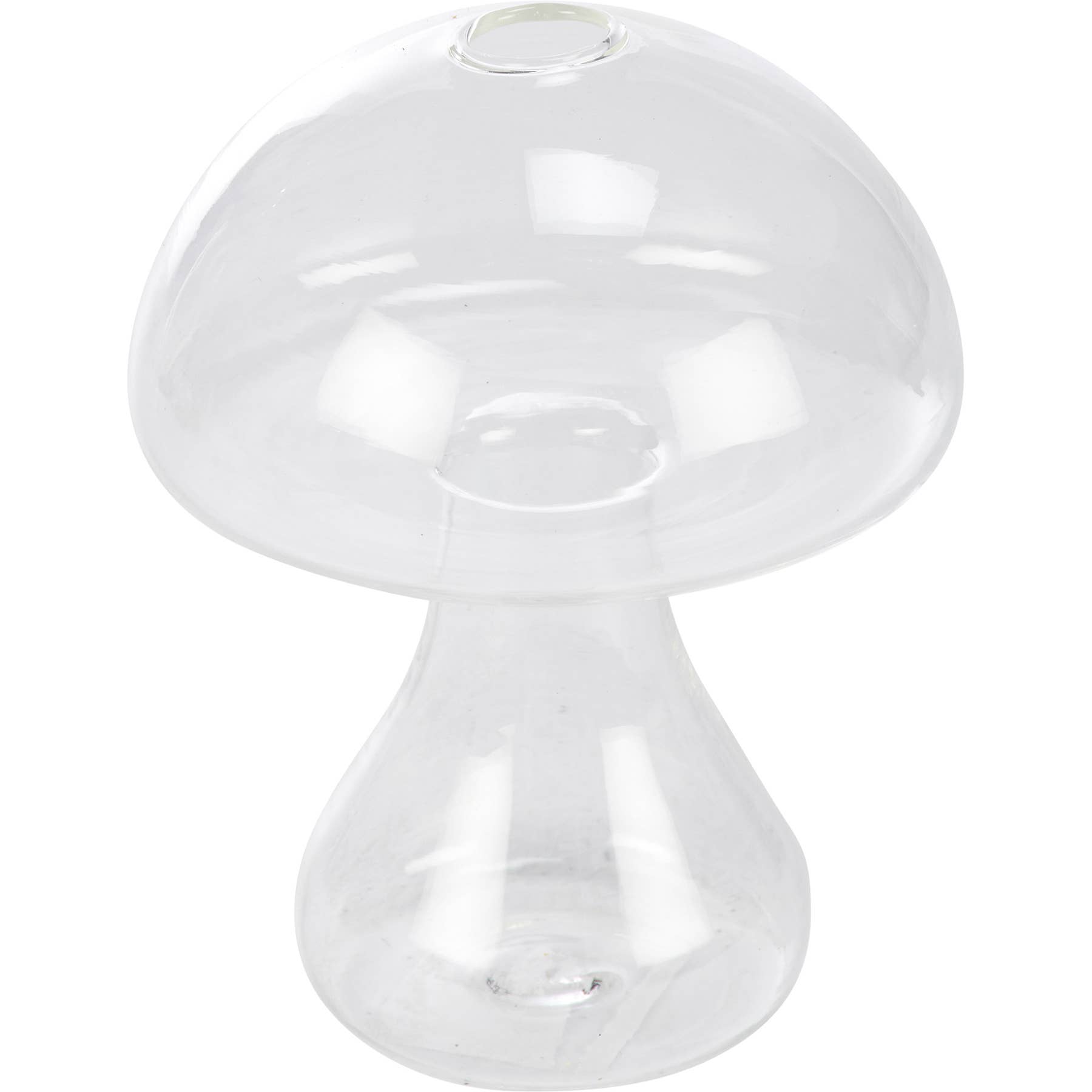 Clear Standing Mushroom Vase - 0