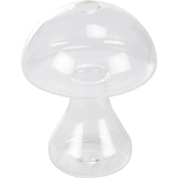 Clear Standing Mushroom Vase - 0