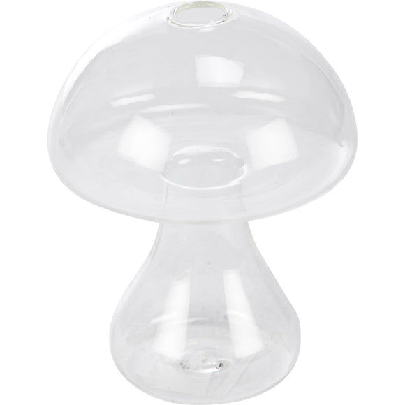 Clear Standing Mushroom Vase