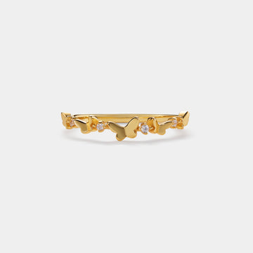 Dainty Butterfly Stacking Ring - 0