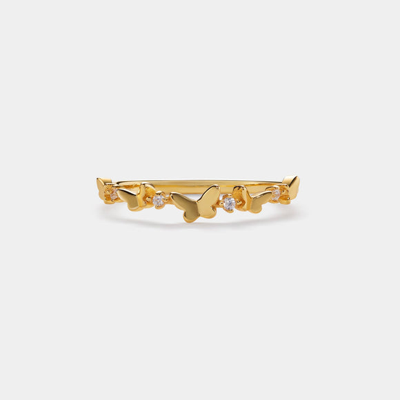 Dainty Butterfly Stacking Ring