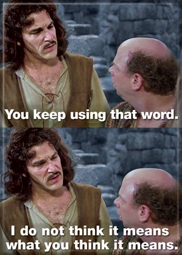 Princess Bride What You Think it Means Magnet