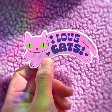 I Love Cats Sticker - 0