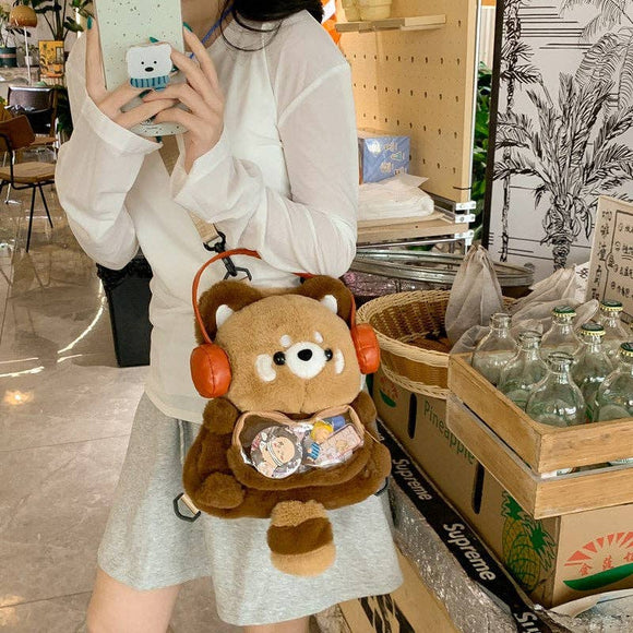 Red Panda Plush Backpack