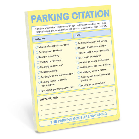 Parking Citation Nifty Note Pad