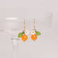 Orange Agate Dangle Earrings