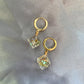 Preserved Dandelion Cube Earrings
