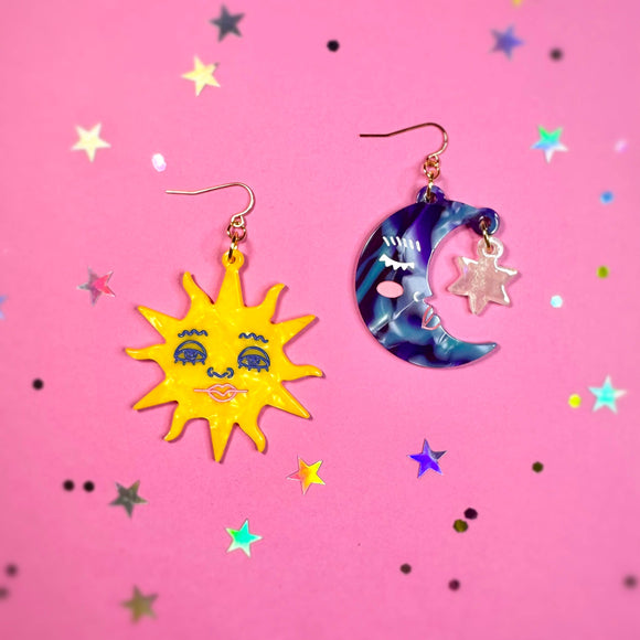 Astro Sun + Moon Earrings