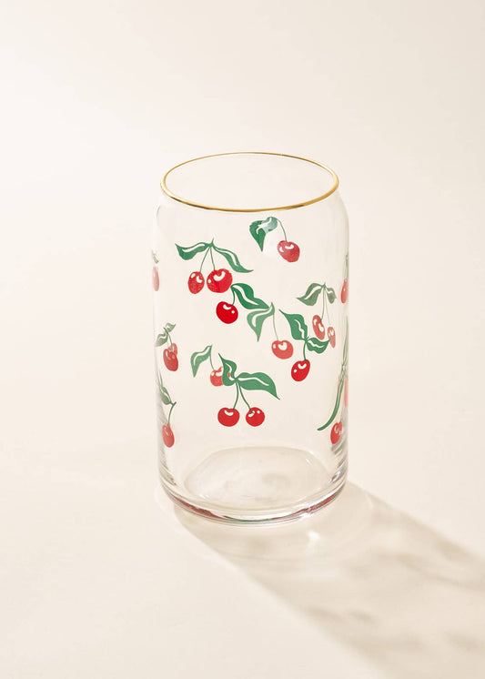 Cherry Scatter Soda Can Glass