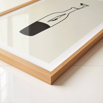 "Wine Dive" Minimal Modern Art Print - 0