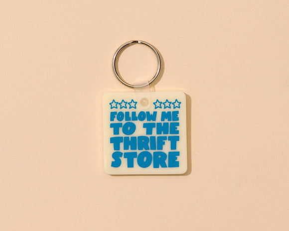 Follow Me to the Thrift Store PVC Keychain