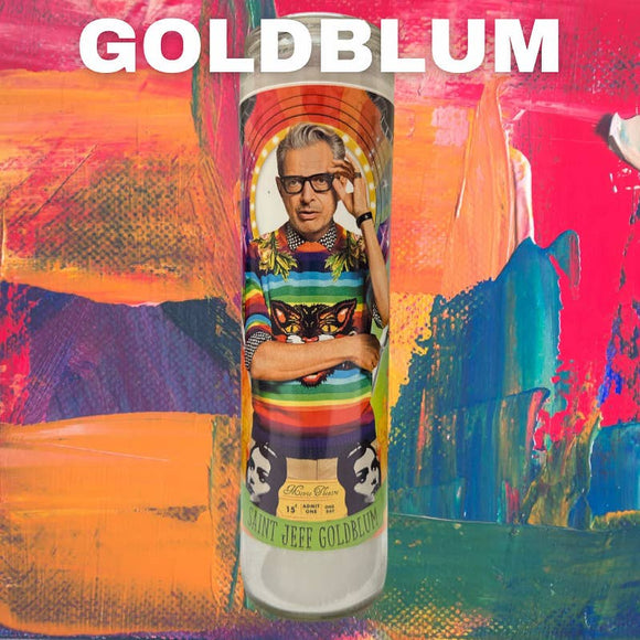 Luminary Jeff Goldblum Prayer Altar Candle