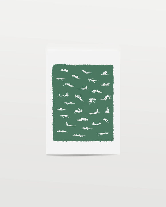 "Ways To Lay In The Grass" Art Print