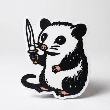 Possum Knife Sticker