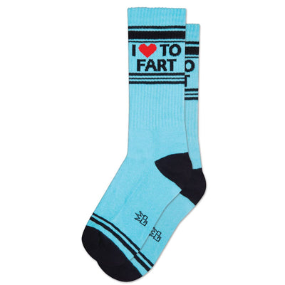 I <3 To Fart Gym Crew Socks